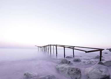 Dock in Misty Water