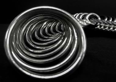 spiral of metal rings