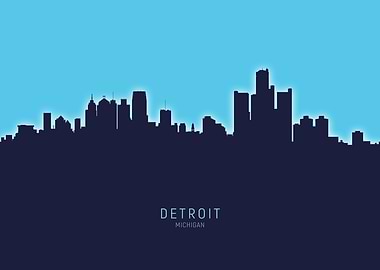 Detroit Skyline Michigan