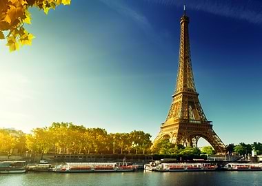 Sunny Eiffel tower