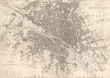 an old map of paris