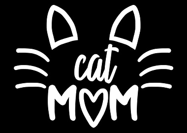 Cat Mom Minimal Art