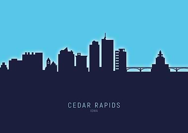 Cedar Rapids Skyline Iowa
