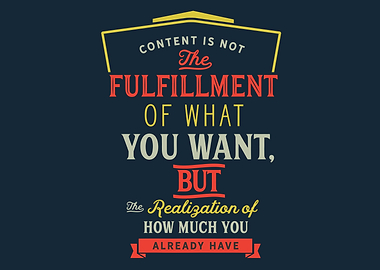 realization of how much