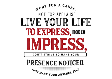 Live your life to express
