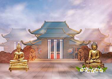 Buddha Gold Statue Temple