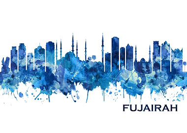 Fujairah UAE Skyline Blue