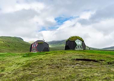 Curious houses in Faroe Is