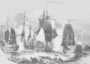 British ships vs Chinese