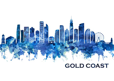 Gold Coast Skyline Blue