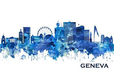 Geneva Switzerland Skyline