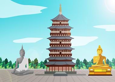 Buddha Temple Statue