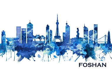 Foshan China Skyline Blue