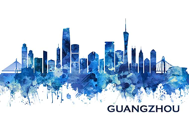 Guangzhou China Skyline