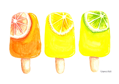 citrus popsicles art