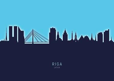 Riga Skyline Latvia