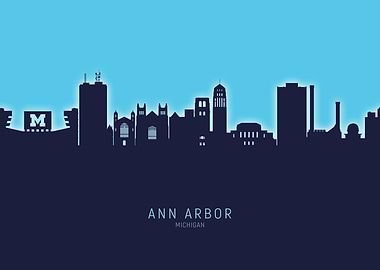 Ann Arbor Skyline Michigan