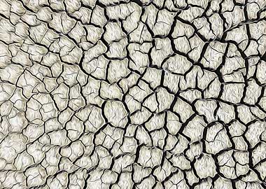 Parched land of a marsh