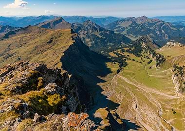Panoramic mountain view
