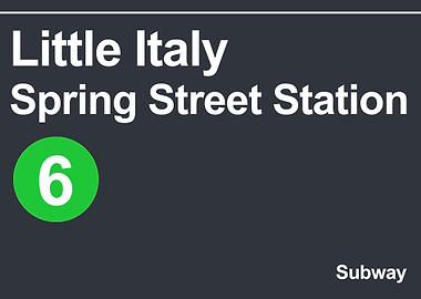 little italy subway sign