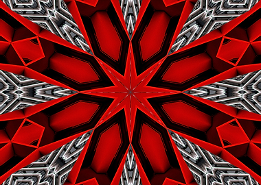 Abstract grey and red