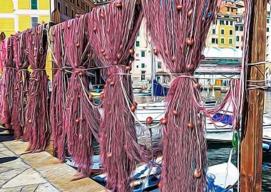 Fishing nets in Liguria