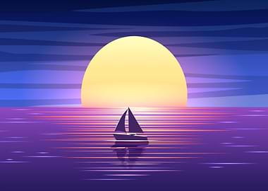Sail Boat Ocean View