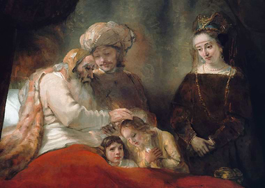 Jacob Blessing Rembrandt