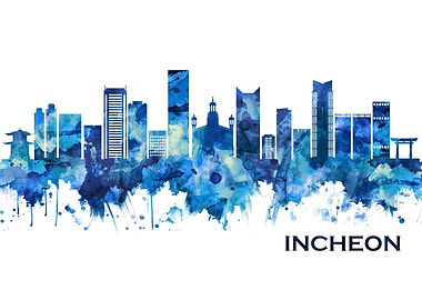 Incheon Skyline Blue