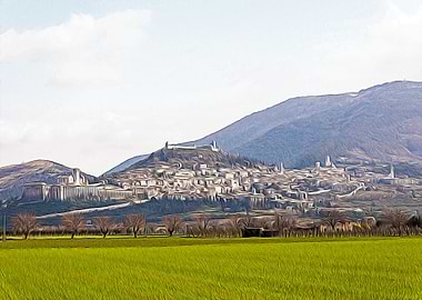 Panoramic view of Assisi