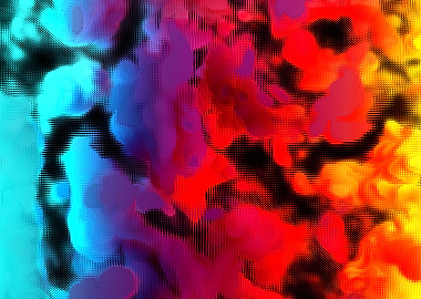 Abstract rainbow clouds