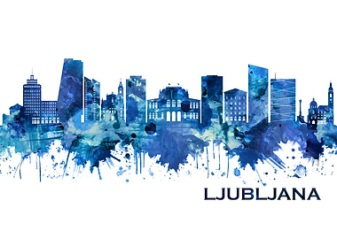Ljubljana Slovenia Skyline