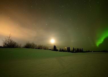 Moonlight Aurora Shadows