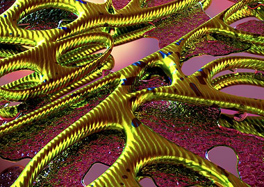 Abstract golden shape