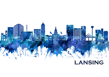Lansing Michigan Skyline