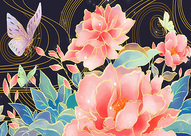 Flowers with Butterfly