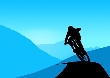Downhill mountainbiker MTB