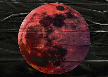 moon abstract glossy art
