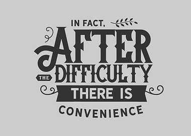 after the difficulty