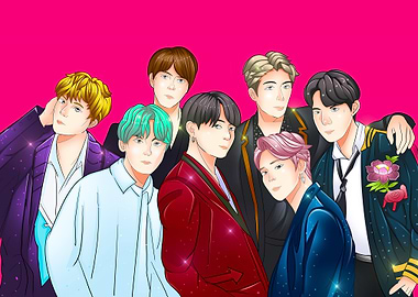 BTS All Member Anime