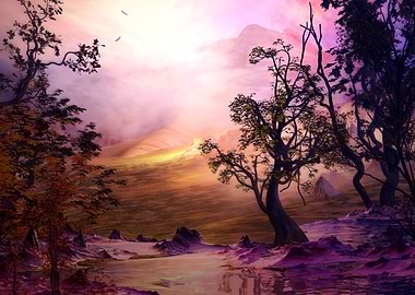Pink toned Landscape