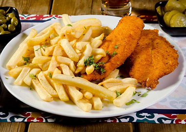 fried chicken meat cutlet