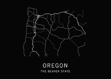 Oregon State Road Map