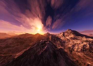 Sunset in the Mountains 4