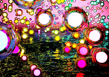 Illuminated glass balls