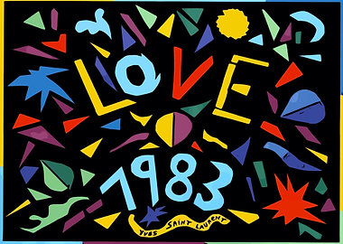 YSL vintage love poster