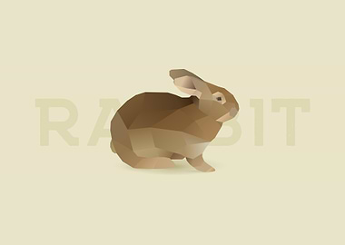 Cute Rabbit Isometric art