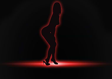 Pin up girl silhouette