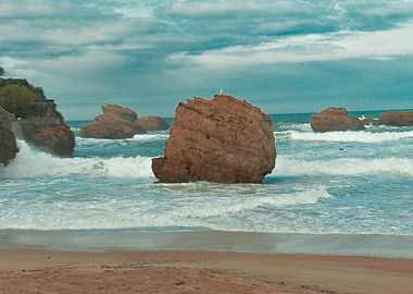 Rock Ocean Beach Wave