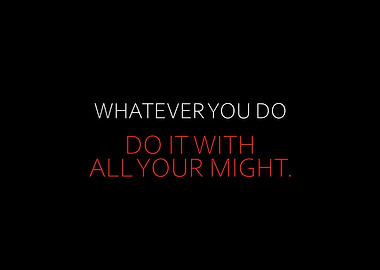 Do It With All Your Might